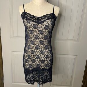 Long Black Lace Cami